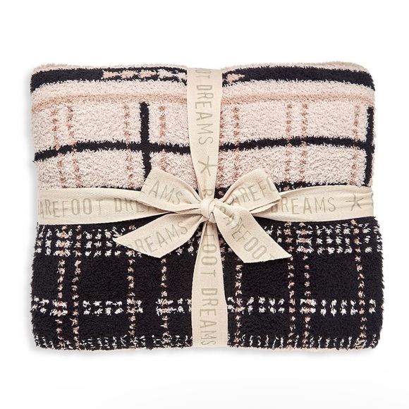 LIMITED ED New Barefoot Dreams Multi Print Mixed Plaid Throw - Picture 1 of 3